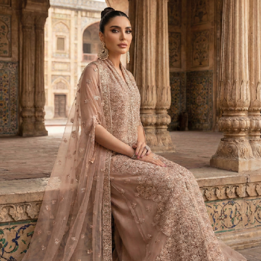 Light Pink Kat Dana 3-Piece Kaftaan Suit