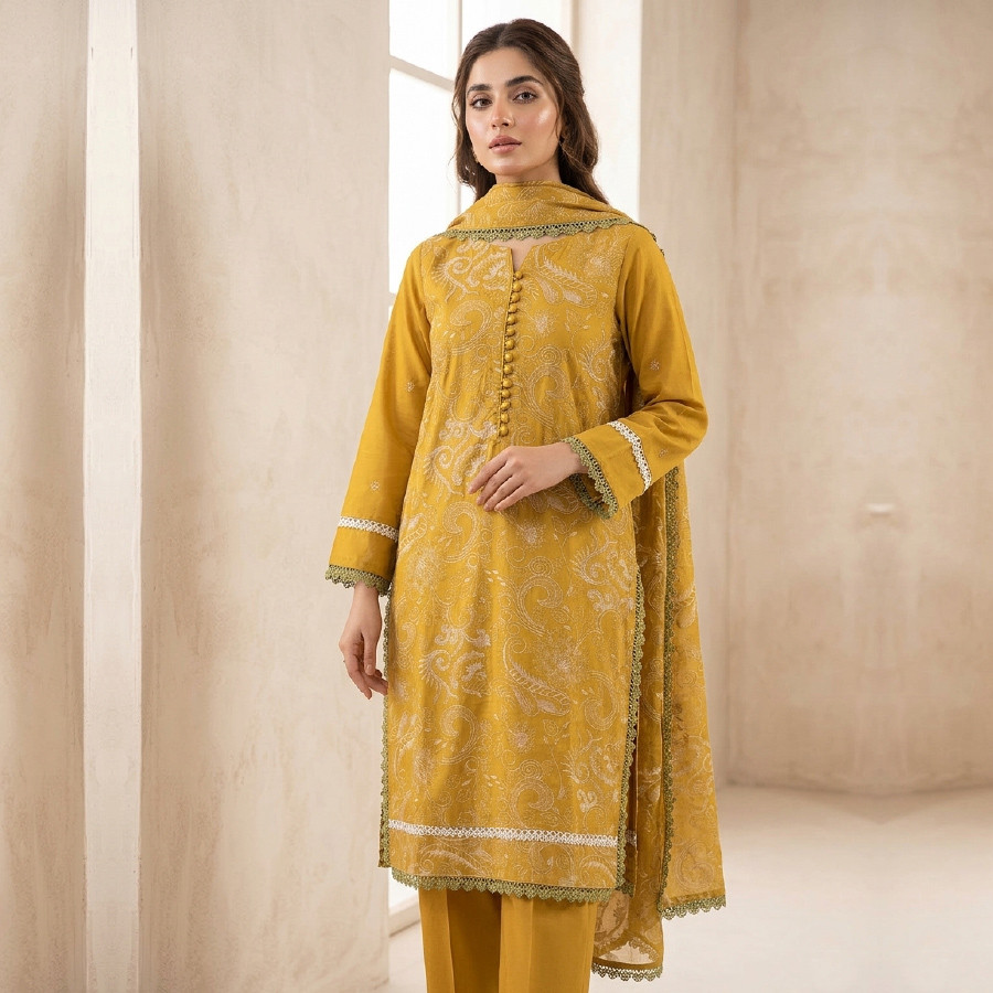 Bareeze Embroidered 3-Piece Suit – Small/Medium