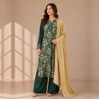 Bareeze Fully Embroidered 3 Piece Suit – Formal Wear