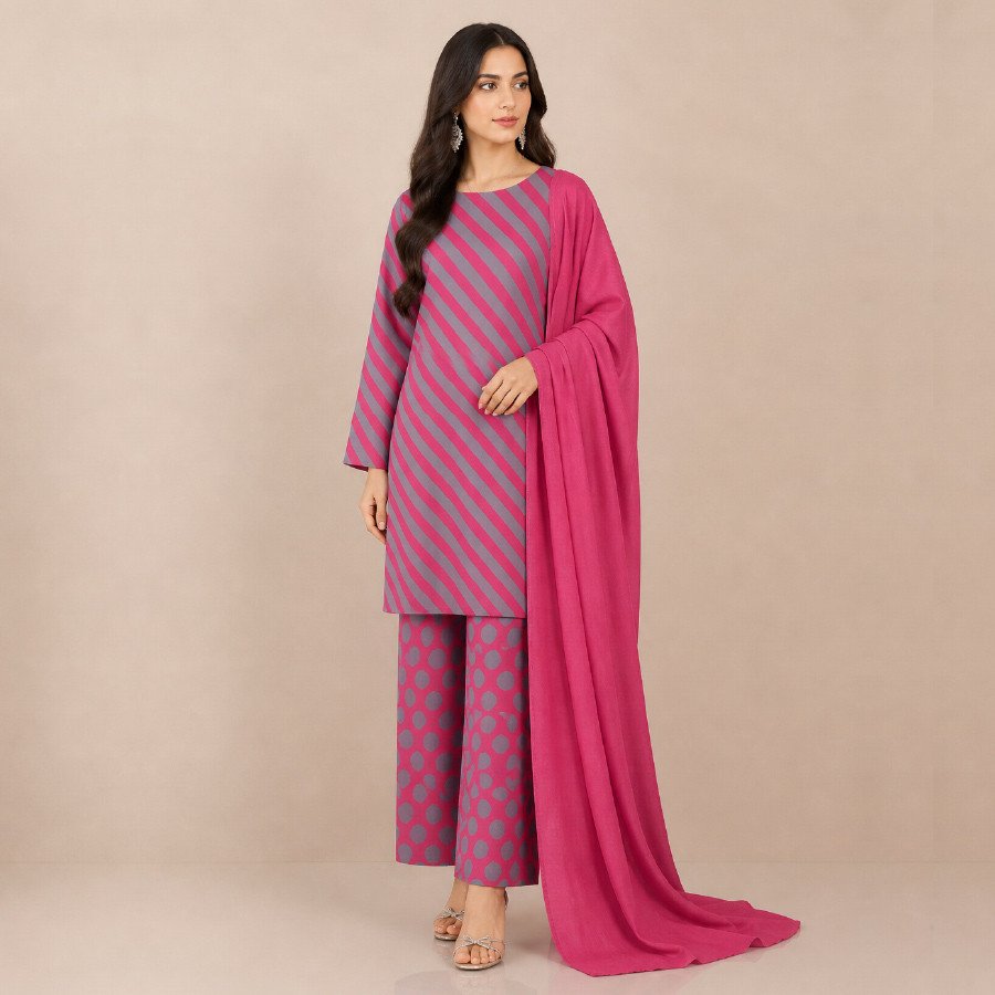 Elegant 3 Piece Lawn Suit – Soft & Breezy Everyday Wear