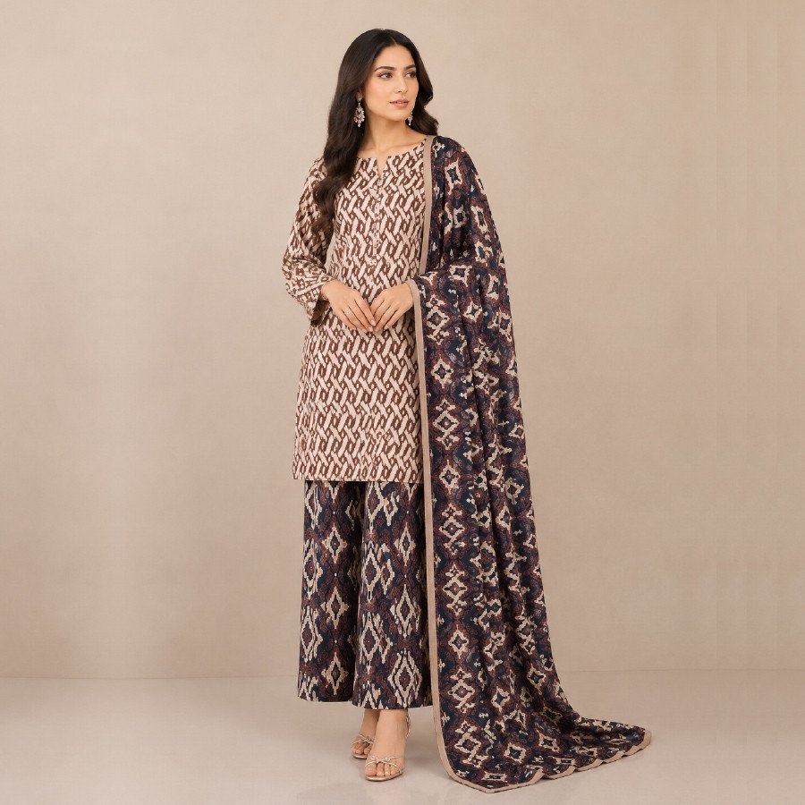 Elegant Breeze 3 Piece Lawn Suit
