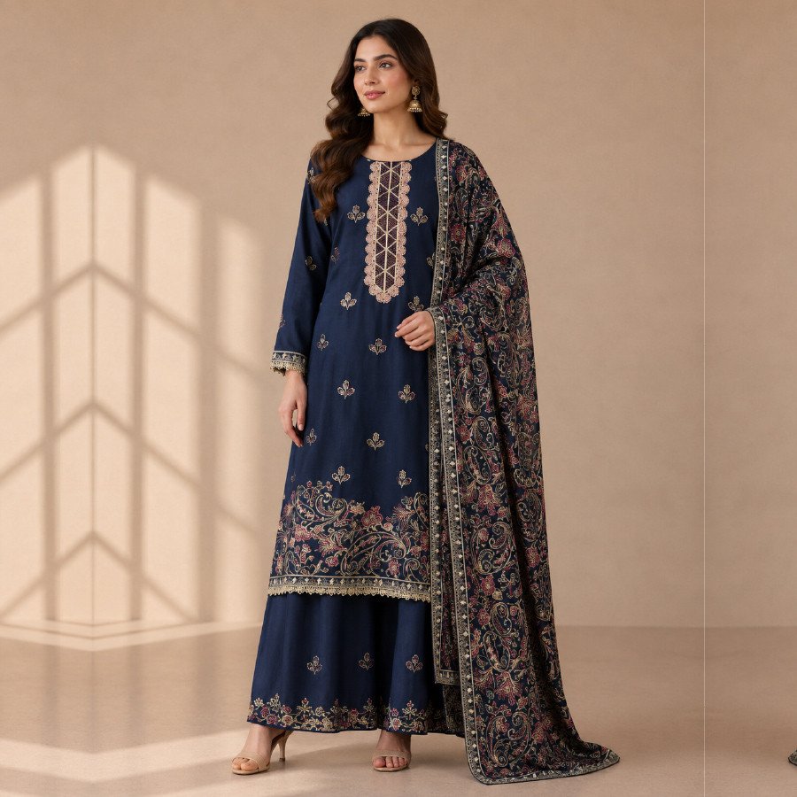 Bareeze Fully Embroidered 3 Piece Suit – Formal Wear