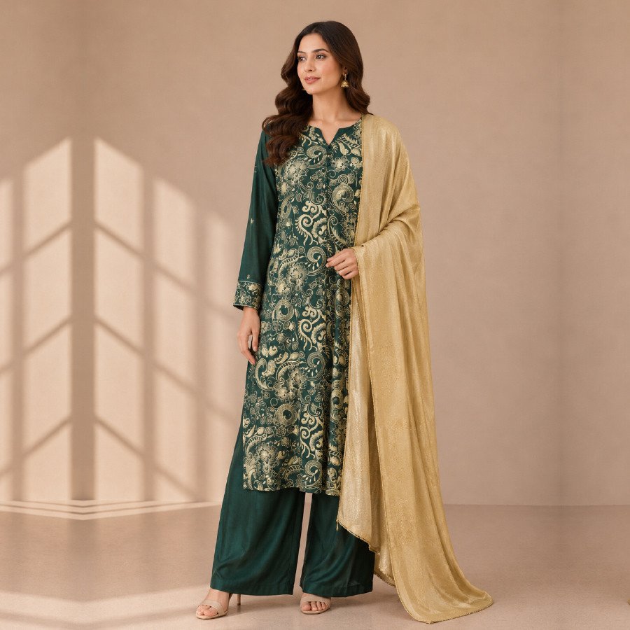 Bareeze Fully Embroidered 3 Piece Suit – Formal Wear