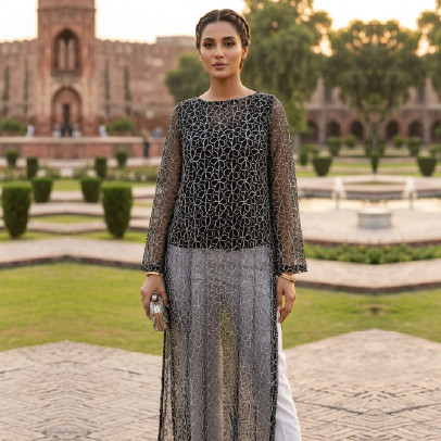 Elegant Net Shirt – 1 Piece Outfit