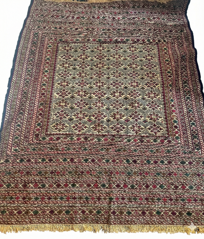 Handmade Persian Milliki Killim Wool Rug – 6×4 ft Multicolor Needlework Carpet