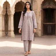 Elegant 2-Piece Lawn Cotton Embroidered Suit